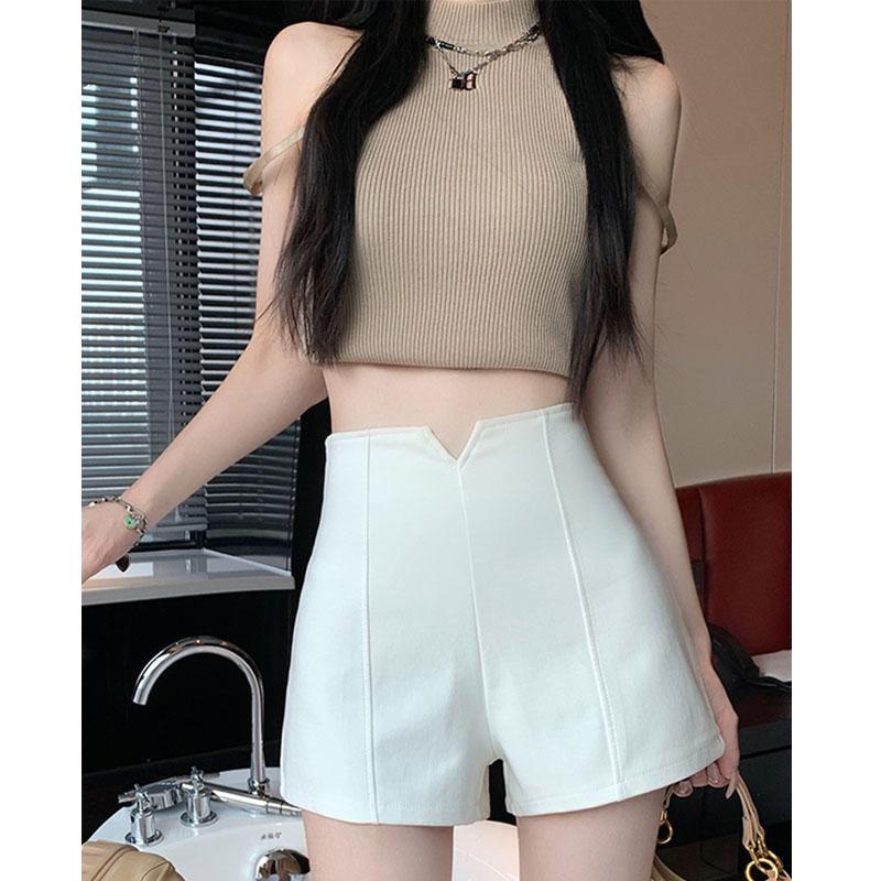 Quần Soóc Nữ Màu Trắng, Phong Cách Mới, Cạp Cao, Quần Thường Ngày A _ line, Thích Hợp Cho Mùa Hè 2024 1