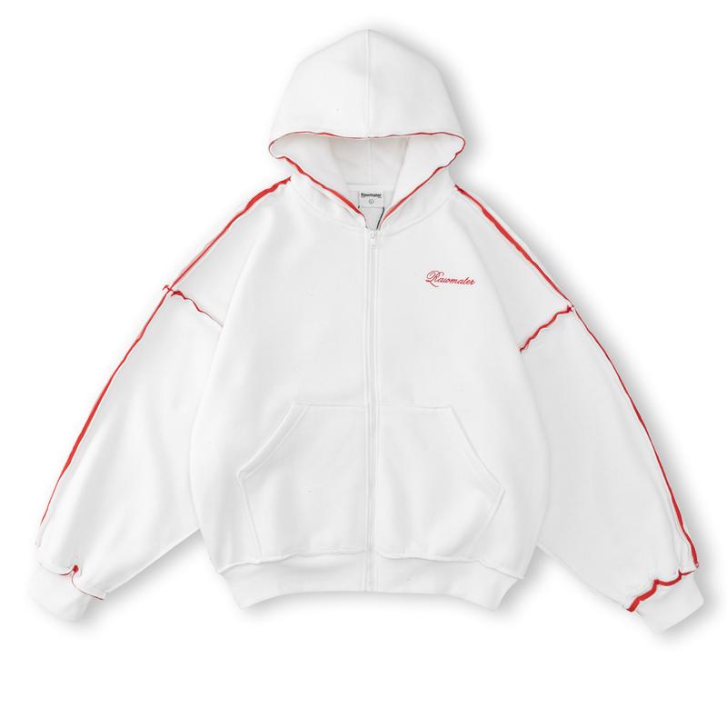 Áo Khoác Nỉ Hoodie Zip Phối Lé Form Oversize RAWMATER HDZ.02 4