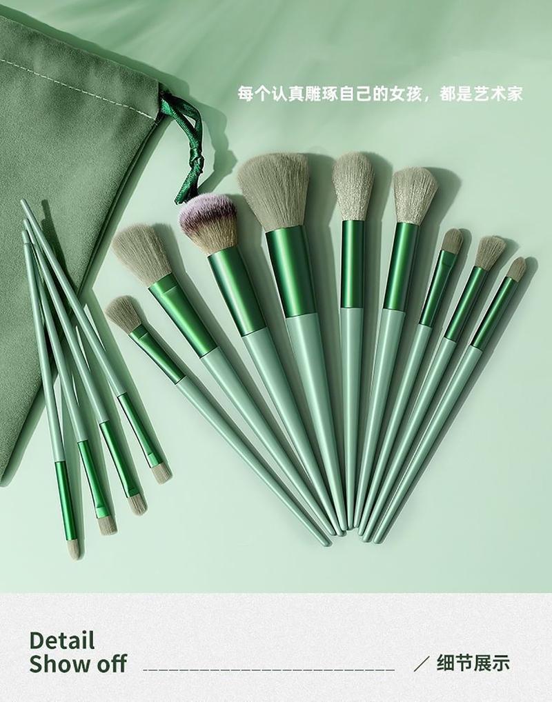 Product Introduction of Sijiqing 13-Piece Makeup Brush Set | Quick-Drying Skin-Friendly & Portable | Full Face Essentials for Everyday & Travel | Perfect for Foundation, Blush & Contouring | #TikTokSGBeautyGuru #SingaporeMakeupFinds #ViralBrushSet 4