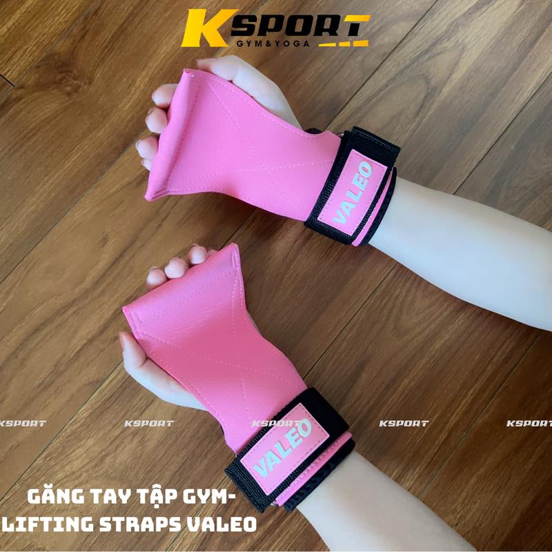Găng Tay Tập Gym , Dây Kéo Lưng Valeo Chất Liệu Tổng Hợp (Lifting Straps) -Hỗ Trợ Deadlift - Quấn Cổ Tay ( 1 Đôi ) Bao Tay Chống Trơn Trượt