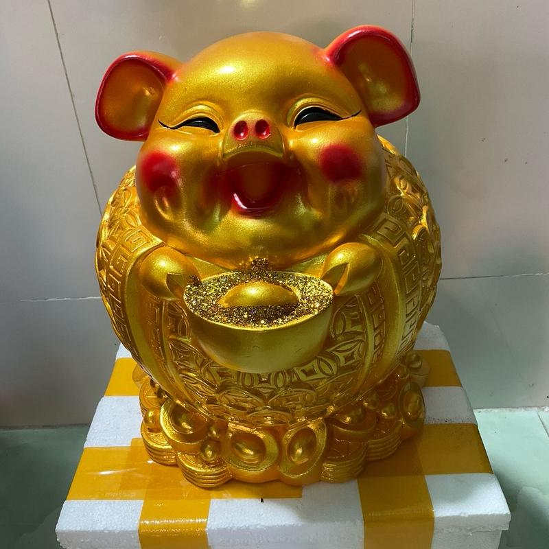 Heo Tiết Kiệm Địa Lớn Thạch Cao, Ống Heo Tiết Kiệm, Lợn Đất, Heo Đất Ống Tiết Kiệm cây tiền thần tài hình túi tiền mọi đấttiếtkiệm con