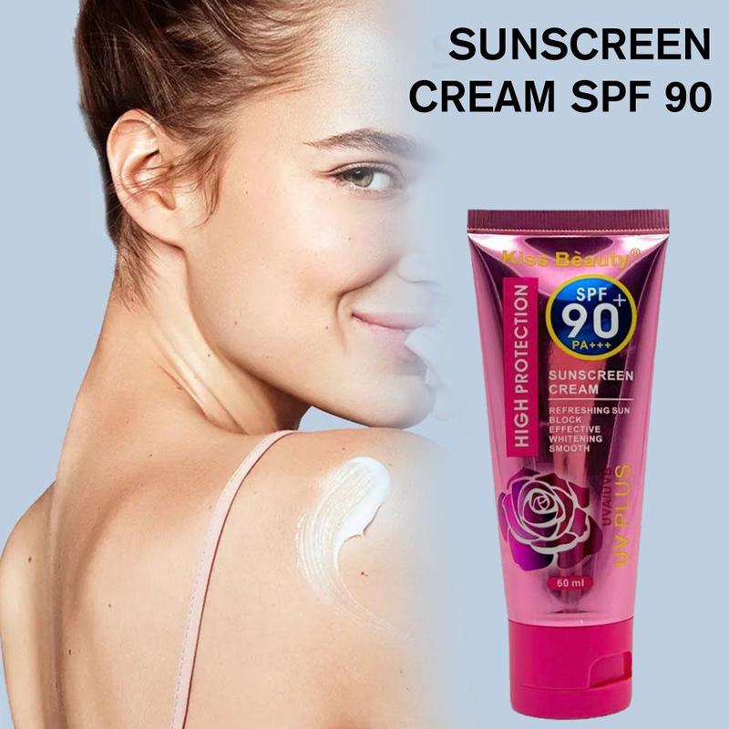 Product Introduction of Kiss Beauty Skin Care Facial Sunscreen Cream SPF 90+ Sunblock Lotion 60ml 29