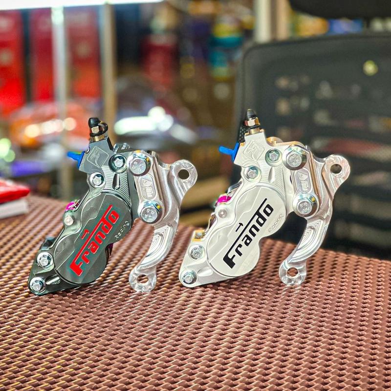  Heo Dầu Frando 4 Pít 1:1 + Pát CNC Đủ Cho Các Dòng Xe Heo Dầu Phụ Kiện Thắng Đĩa heo 4 pis socola 