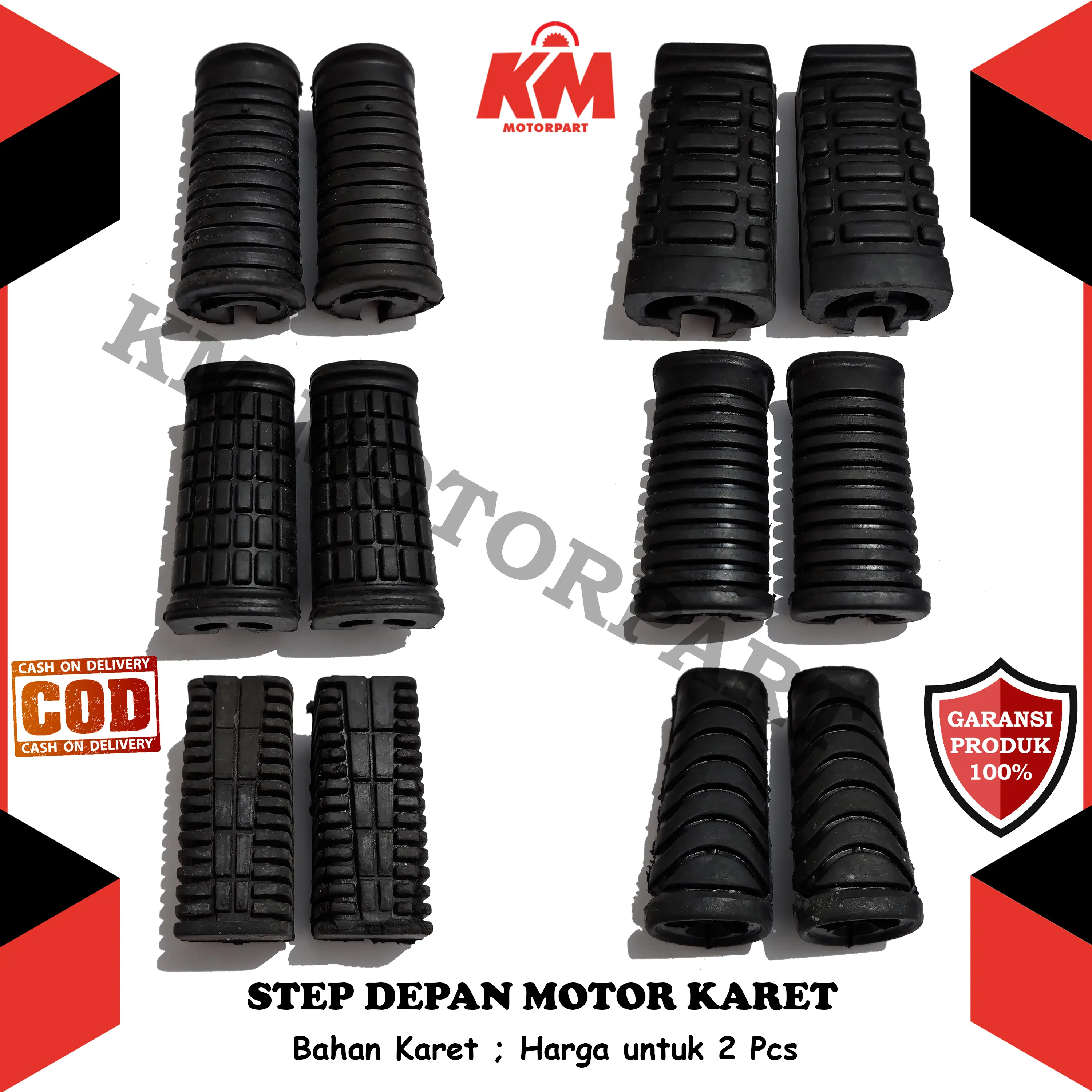 Footstep Depan Supra Grand RxKing F1ZR Blade Revo Smash Shogun Vega Jupiter Karisma Legenda Step Karet Barstep