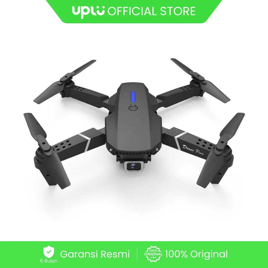 UPLU Drone Kamera Mini Lipat 4K Ultra HD Dual Camera Optical Flow Remote Control Brushless Motor