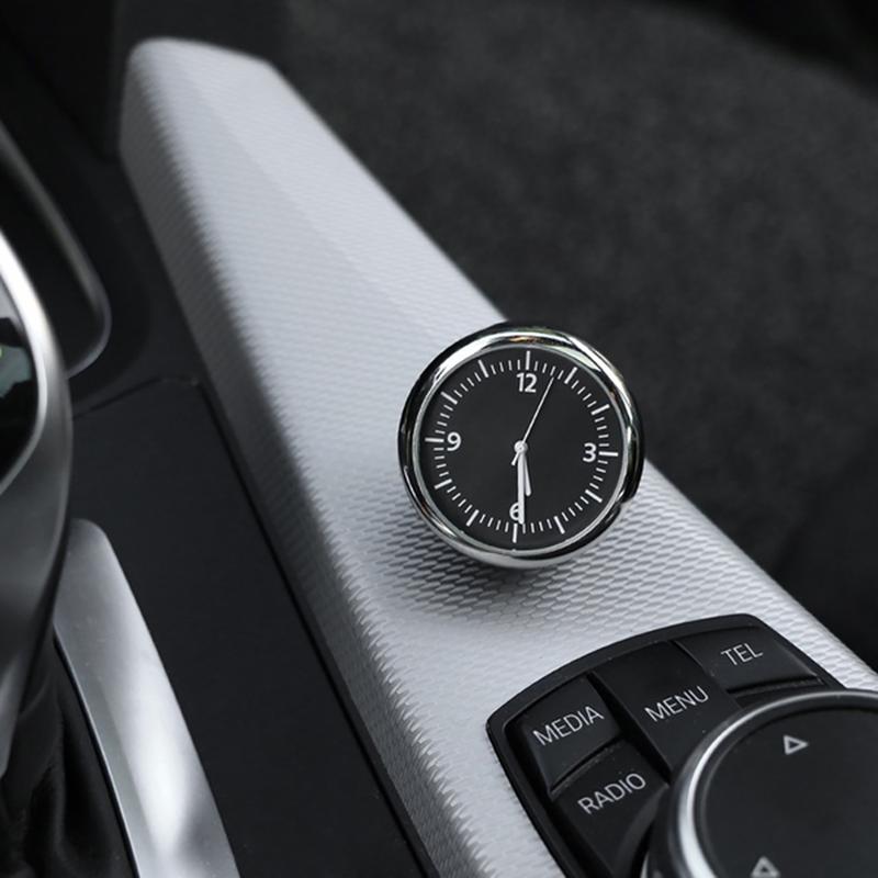 QUE - Jam tangan mini dalam Kuarza untuk dalaman kereta, jam, higrometer, termometer, hiasan papan pemuka 1