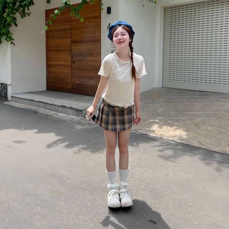 Chân váy sọc dáng ngắn Hana - Eighteen Again