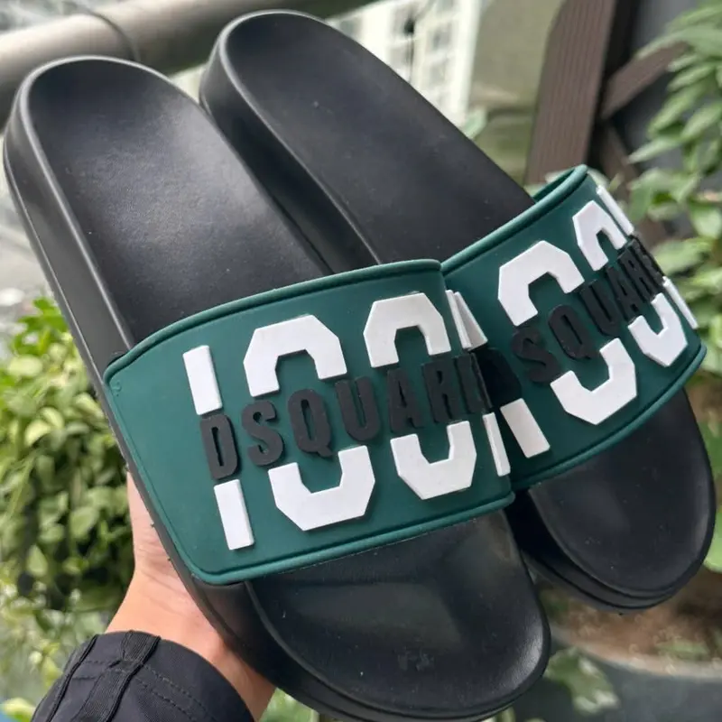 Dép Nam Nữ Quai ngang DSQ I.con 2 Màu Hàng Hot Dép Lê Slipper Cao Su Đế Bằng Nhung DéP dép  icon  đế  cứng 3