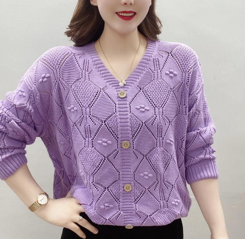 Product Introduction of Thời trang nữ，Đồ Len, Hàng Mới Về Mùa Xuân Thời Trang, Áo Len Cổ Chữ V Dáng Rộng Thường Ngày Cho Nữ, Thiết Kế khoét Thời Trang, Mỏng Vừa Vặn, Phong Cách Phương Tây, Thích Hợp Cho Mẹ Mặc, Giấu Bụng 6