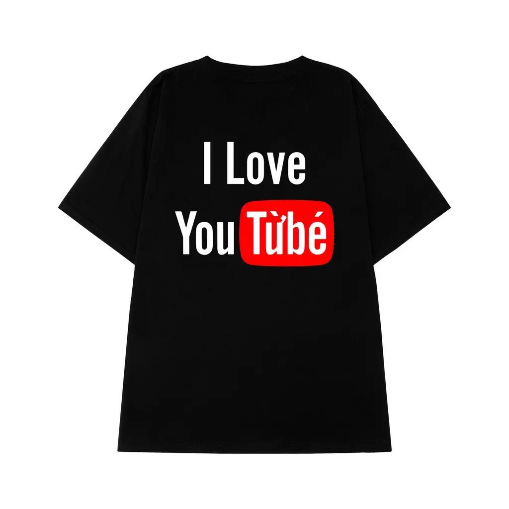 Áo Thun Unisex Nam Nữ in chữ "I love you từ bé"  chất vải 100% cotton thun co giản 4 chiều thoáng mát Menswear Cổ Tròn Nhung