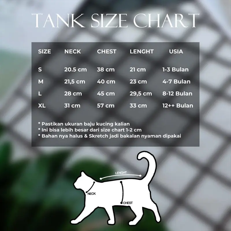baju kucing lucu gemoy aksesoris hewan peliharaan - Tank Stripe Dark Army Series 3