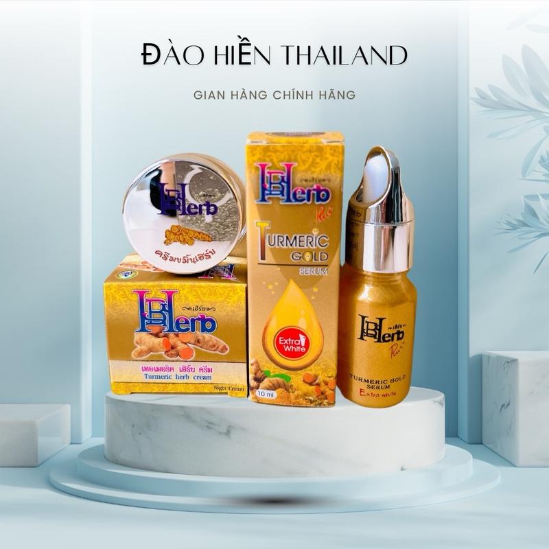 Kem Nghệ 5g Và Serum Nghệ 10ml Hỗ Trợ Thâm Mụn Herbal - Thái Lan