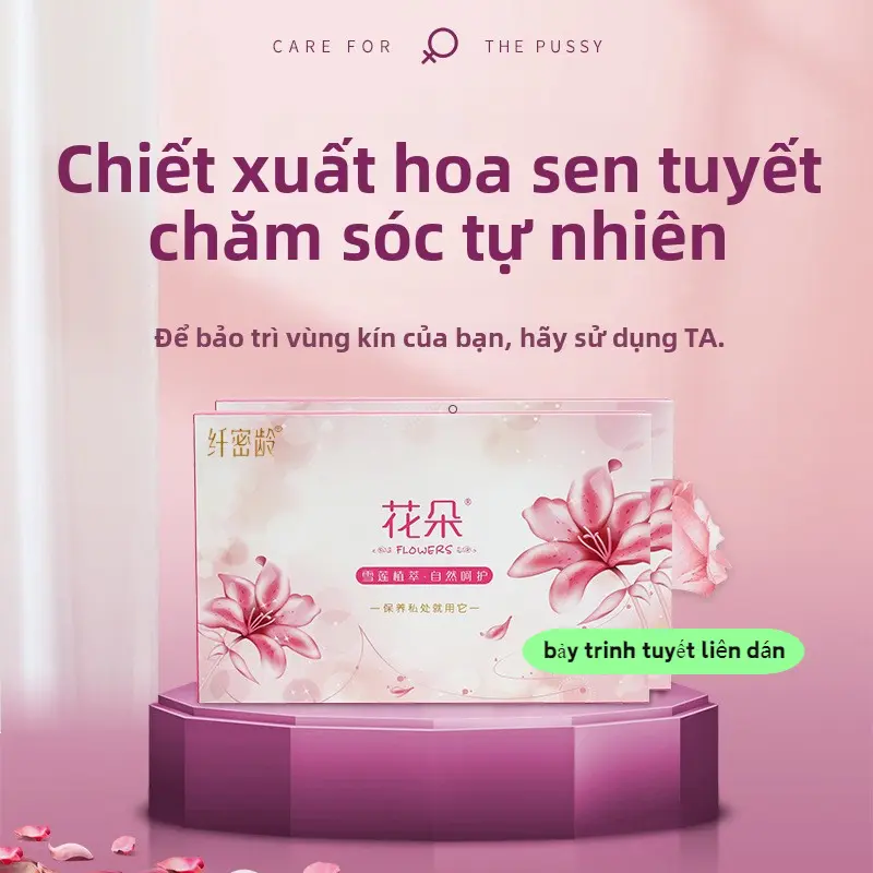 Miếng Dán Hoa Tuyết Hoa Qizhen, Miếng Đệm Chăm Sóc Thảo Dược, Chăm Sóc Mật CĐ Nữ, Với Các Chiết Xuất Thực Vật, Giảm Ngứa, Ngăn Ngừa Mùi, Ngăn Chặn Vi Khuẩn, Hãy Là Một Phụ Nữ Tự Tin, Ưu Đãi Tốt Hơn Với 2 Hộp 1