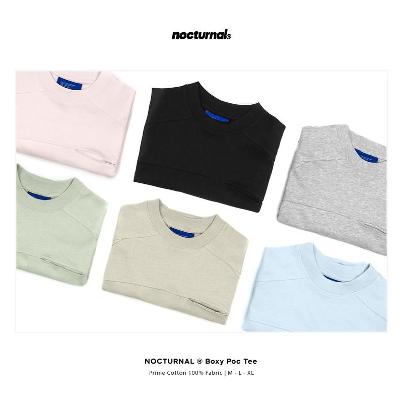 Product Introduction of [NEW COLORS] Áo Thun Form Boxy NOCTURNAL Boxy Poc Tee Cotton 100% Thêu Chữ Màu Pastel Nam Nữ Unisex Localbrand 14