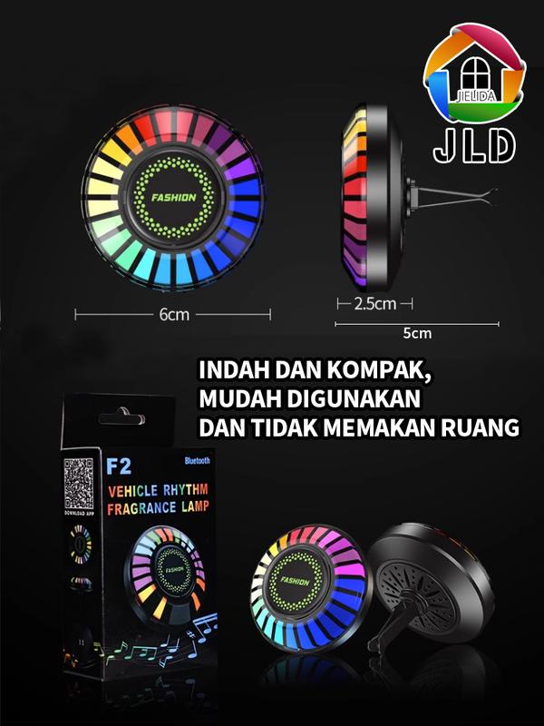 Lampu Musik Aromaterapi Mobil App Control Car Music Rhythm Lamp RGB LED Strip Kontrol Suara Irama Suara Suasana Cahaya 8