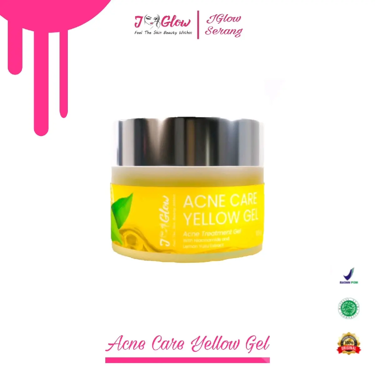 Jglow Skincare Acne Care Yellow Gel Acid Perawatan Berjerawat Beruntusan Wajah Berminyak