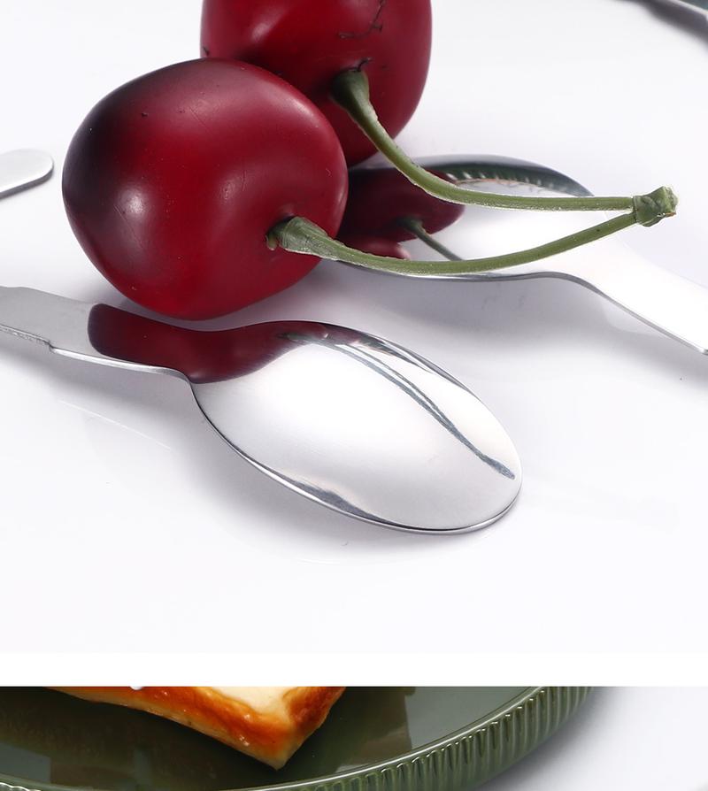 Product Introduction of Factory Customized Child's Spoon and Fork Stainless Steel Hardware Insert Plastic Handle Semi-Finished Bright Tableware Accessories Customized 6
