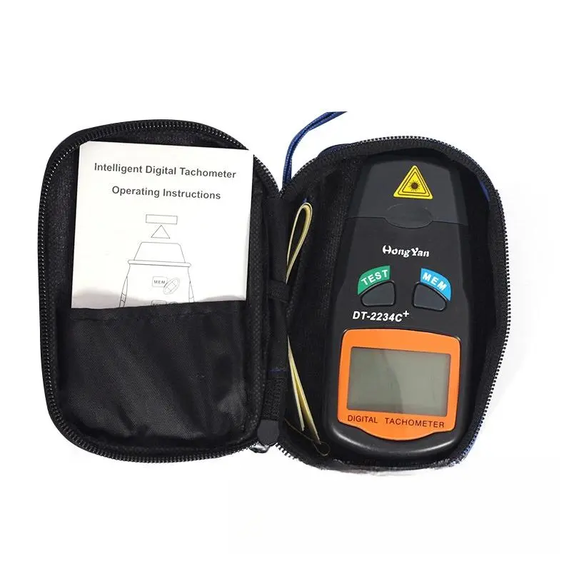 New DT2234C+ Handheld LCD Digital Mini Non-contact Laser Photo Tachometer RPM Speed Measurement Meter Speedometer 2.5~99999RPM