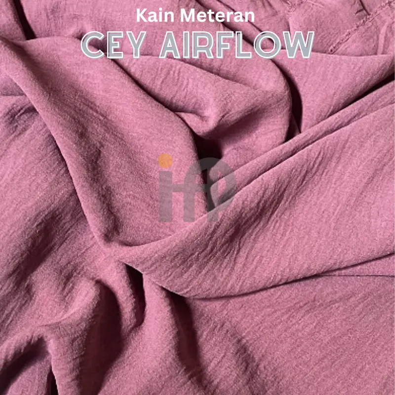 Kain Cey Airflow Crinkle Meteran / Crincle / Krinkle / Air Flow Polyester