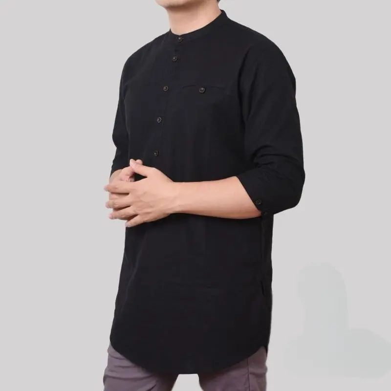koko kurta dewasa size jumbo XXL-XXXL-7XL bahan toyobo realpict Koko lengan 3/4 polos terbaru 2024 kekinian Baju Katun