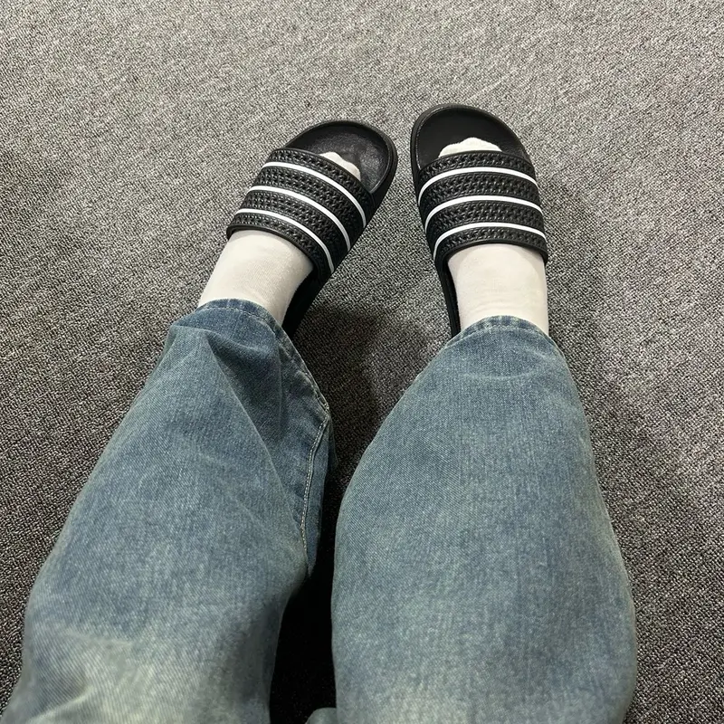 Dép ADL cao su đúc nam nữ nguyên khối cao 3cm bản 2024 Slipper DéP Đế Bằng 0