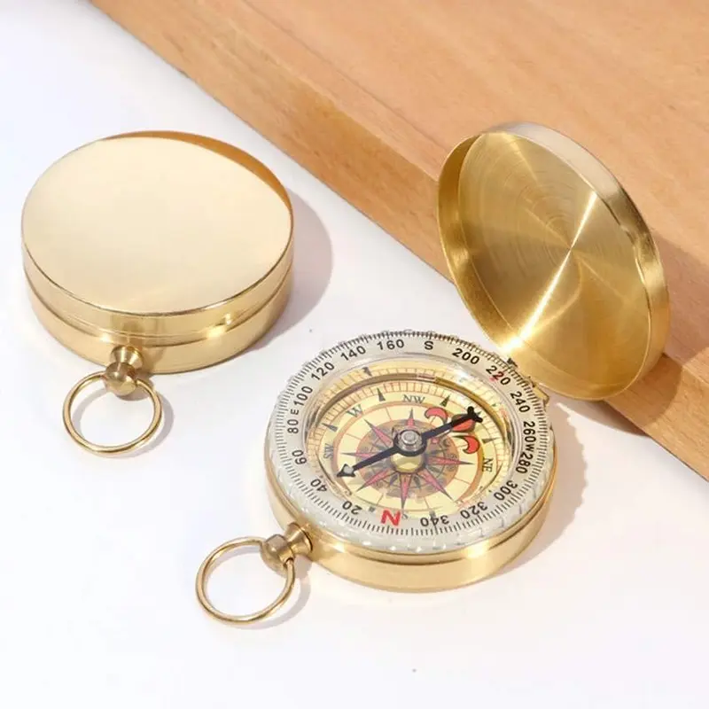 Kompas Bidik Army Bahan Kuningan High Quality/Kompas Lensa Brass 2