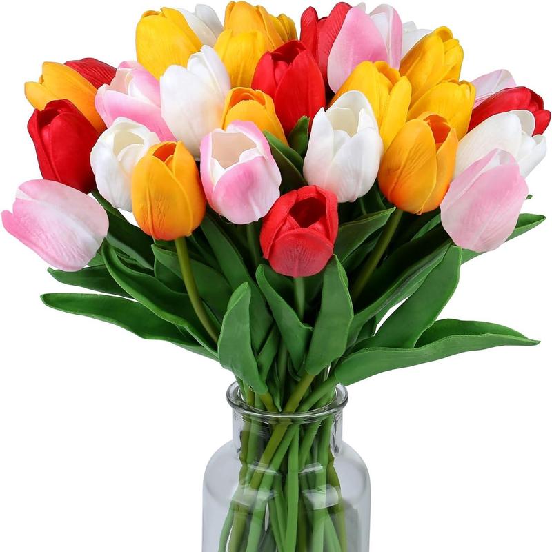 Artificial Tulip Bouquet, Faux Flower Bouquet, Decoration Flower for Home Party Wedding Festival, Fake Flower for Home Kitchen Wedding Holiday Decorations, Valentine's Day Gift Idea 3