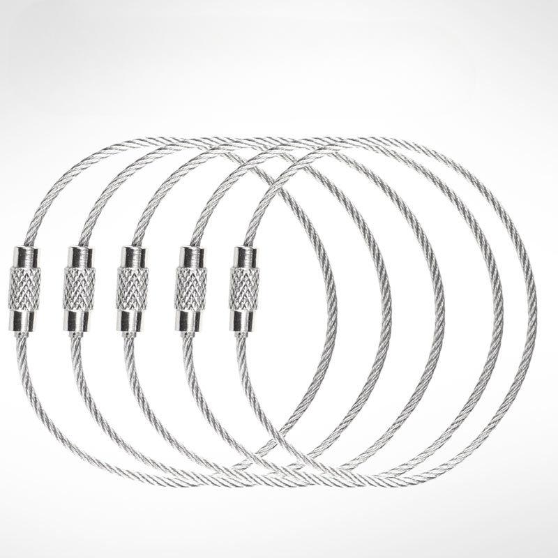15cm 304 stainless steel wire rope key ring - TikTok Shop Singapore
