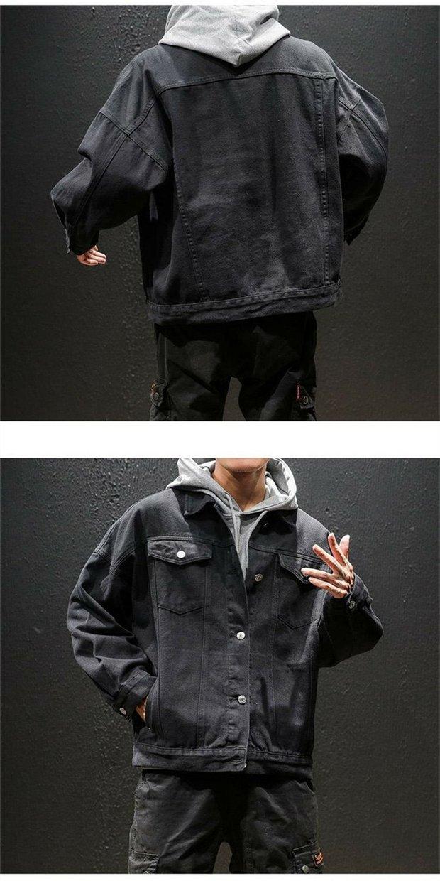 Product Introduction of Áo Khoác Denim, Trang Phục Bảo Hộ Lao Động Mùa Xuân, Dành Cho Nam Giới, Phong Cách Hàn Quốc, Hợp Xu hướng, Dáng Rộng Vừa Vặn, Thích Hợp Cho Mùa Xuân Và Mùa Thu, Ngoại Cỡ, Ins Hợp Xu hướng, Áo Mặc Trên 8