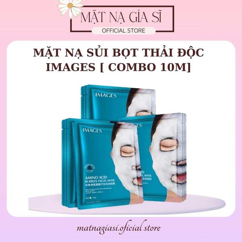 Combo 10 Miếng Mặt Nạ Sủi Bọt Thải Độc Images Amino Acid Bubbles Facial Mask