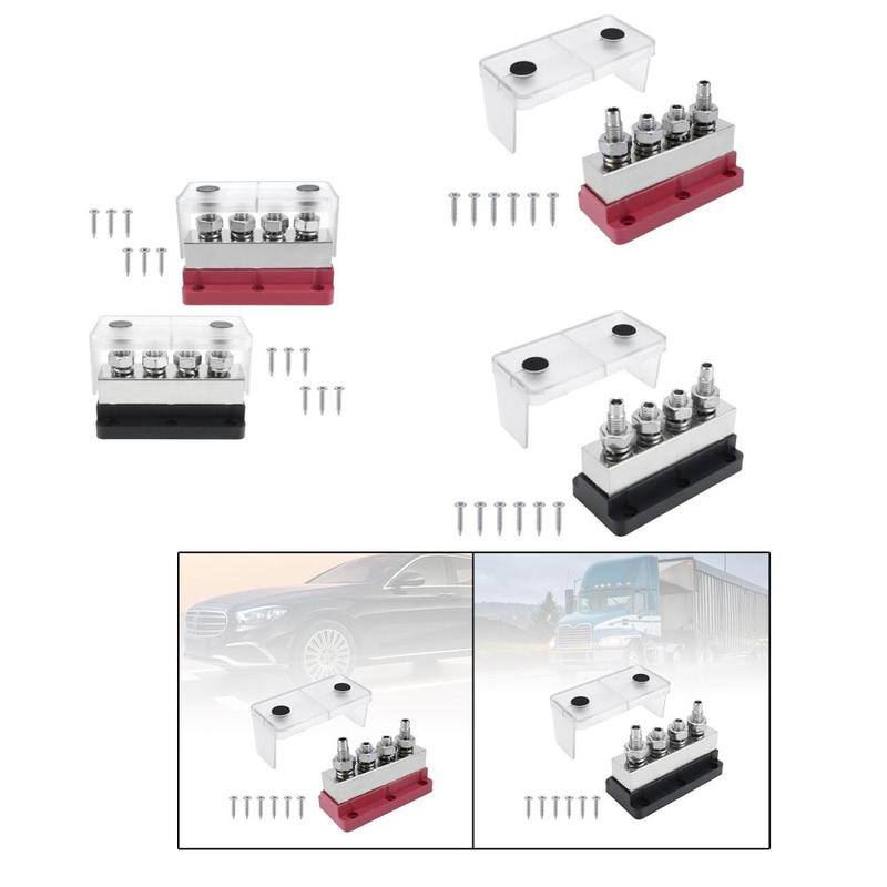 Marine RV 600A Battery Ground Buss Bar Space Saving Spare Parts with Cover 3