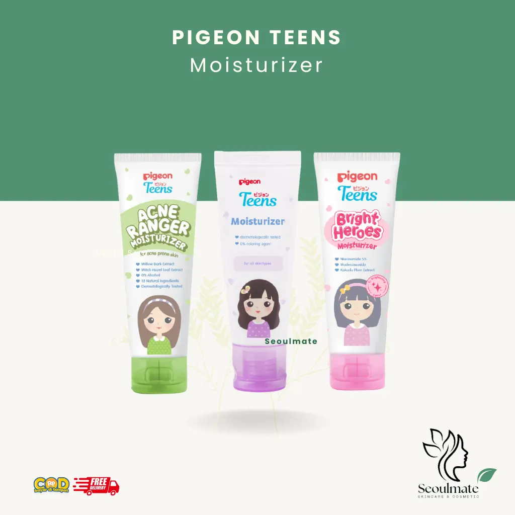 PIGEON TEENS - Moisturuzer Pelembab Wajah All Skin|Acne|Bright