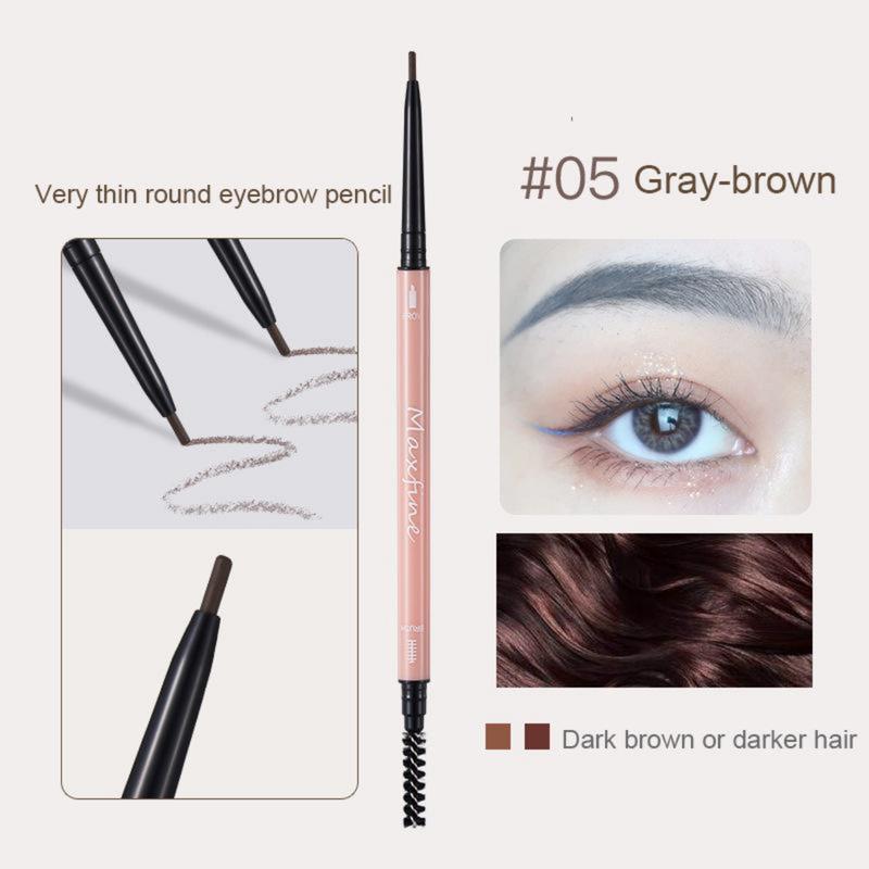 Product Introduction of Ultra-fine Round-headed Eyebrow Pencil Waterproof Sweatproof Double-headed Eyebrow Pencil Lasting No Smudging Eye Cosmetic 17