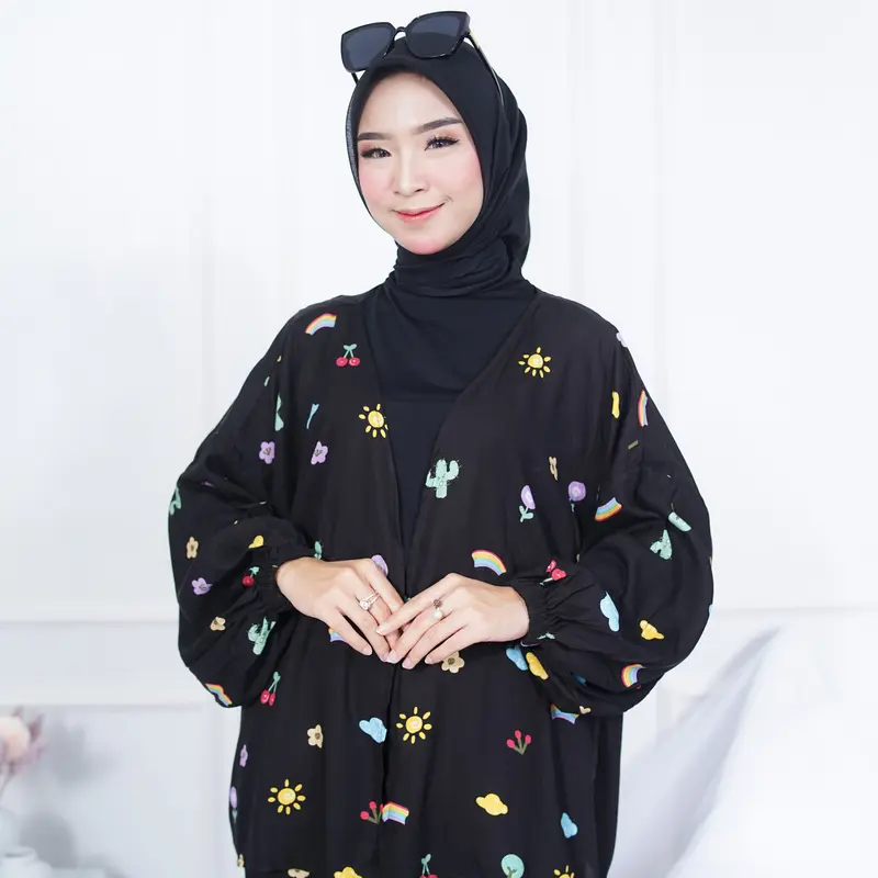 OneSet Outer | Setelan Outer | OUTER KIYOWO LENGAN BALON OUTER WANITA OUTER RAYON OVERSIZE Baju Muslim 2