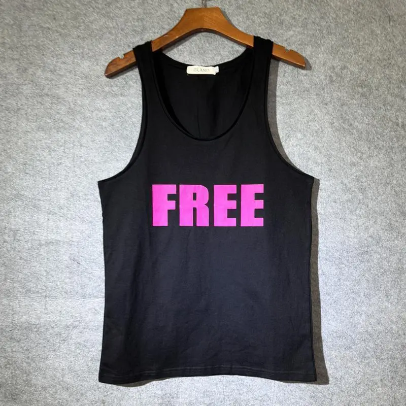 Summer extra large size 300 catties ins trendy loose beach sports running fitness men's sleeveless T-shirt waistcoat
