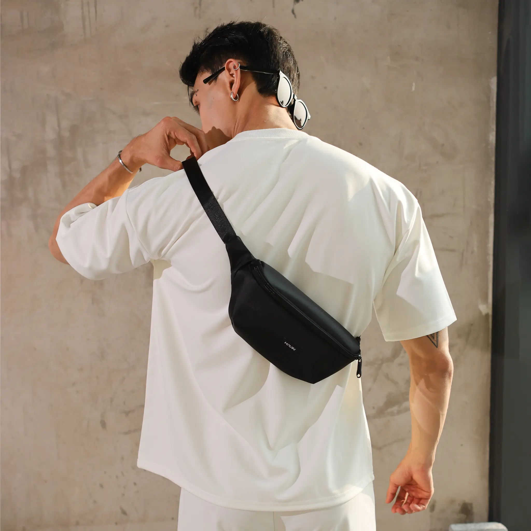 Túi đeo chéo nam cao cấp HAVIN LIBRA HV515 thiết kế nhiều ngăn, chống thấm nước Bag