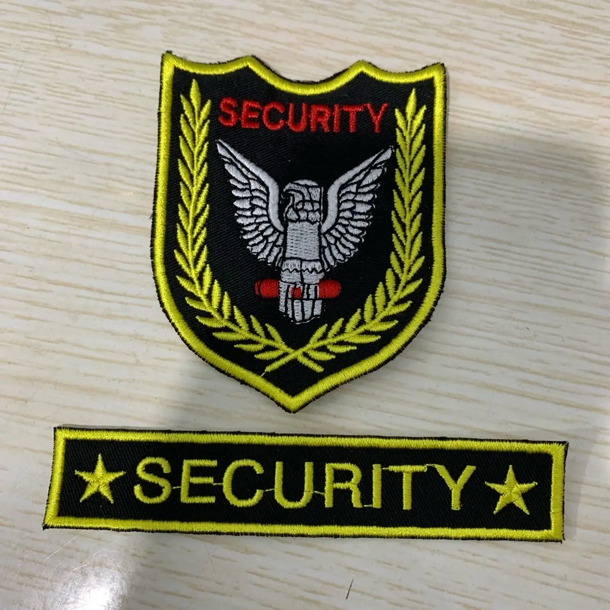 1 Bộ Logo vải thêu Bảo vệ+ Security