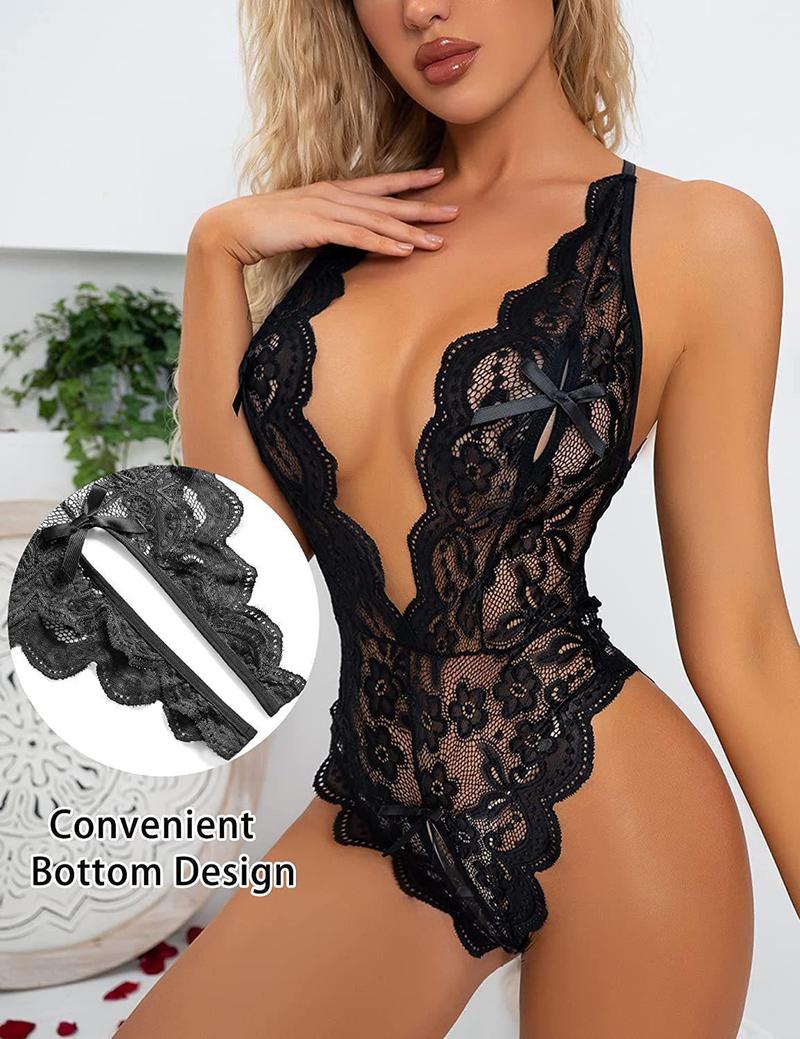 Product Introduction of Plus Size Sexy Lingerie Style Sexy V-Neck Comfortable Sleepwear Nightdress 4
