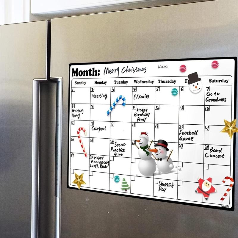 Magnetic Monthly Calendar, 1 Count Refrigerator Planner  Dry Erase Board, Planning Board for Kitchen Office School Refrigerator 5