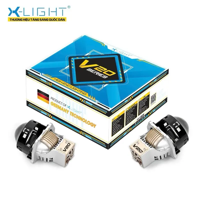 Đèn Tăng Sáng Bi Led Xlight V20 2025 Lắp Đặt Cho Ô Tô , Xe máy M01