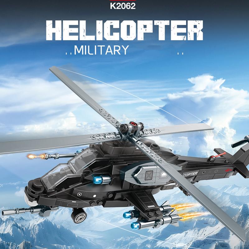 300 CHI TIẾT - Bộ Đồ Chơi Lắp Ráp Mô Hình Máy Bay Trực Thăng - Đồ Chơi Lắp Ghép Trực Thăng Chiến Đấu Khối Xây Dựng