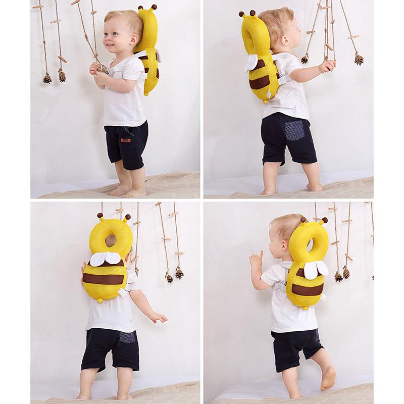 Product Introduction of Head Protection Safety Cushion Kids Baby Protection Backpack Wearing Safety Cushion With Adjustable Fixation Straps 7