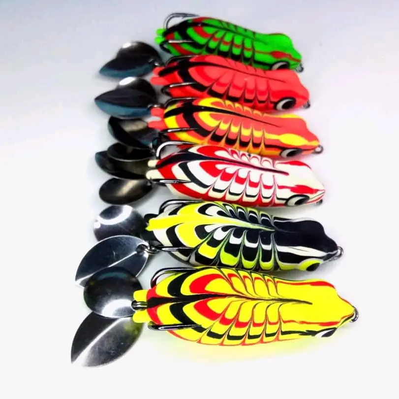 Umpan Soft frog RF lure 5,5 cm double blade Jig