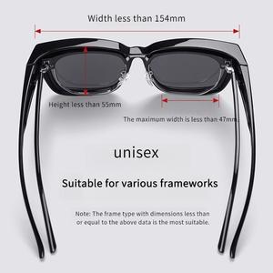 Cermin Mata Hitam Klip Pada, Gaya Miopia, Bergaya dan Sejuk, Terpolarisasi, dengan Perlindungan UV, Bingkai Besar, Sesuai untuk Pemanduan Lelaki Eyewear Sunglasses