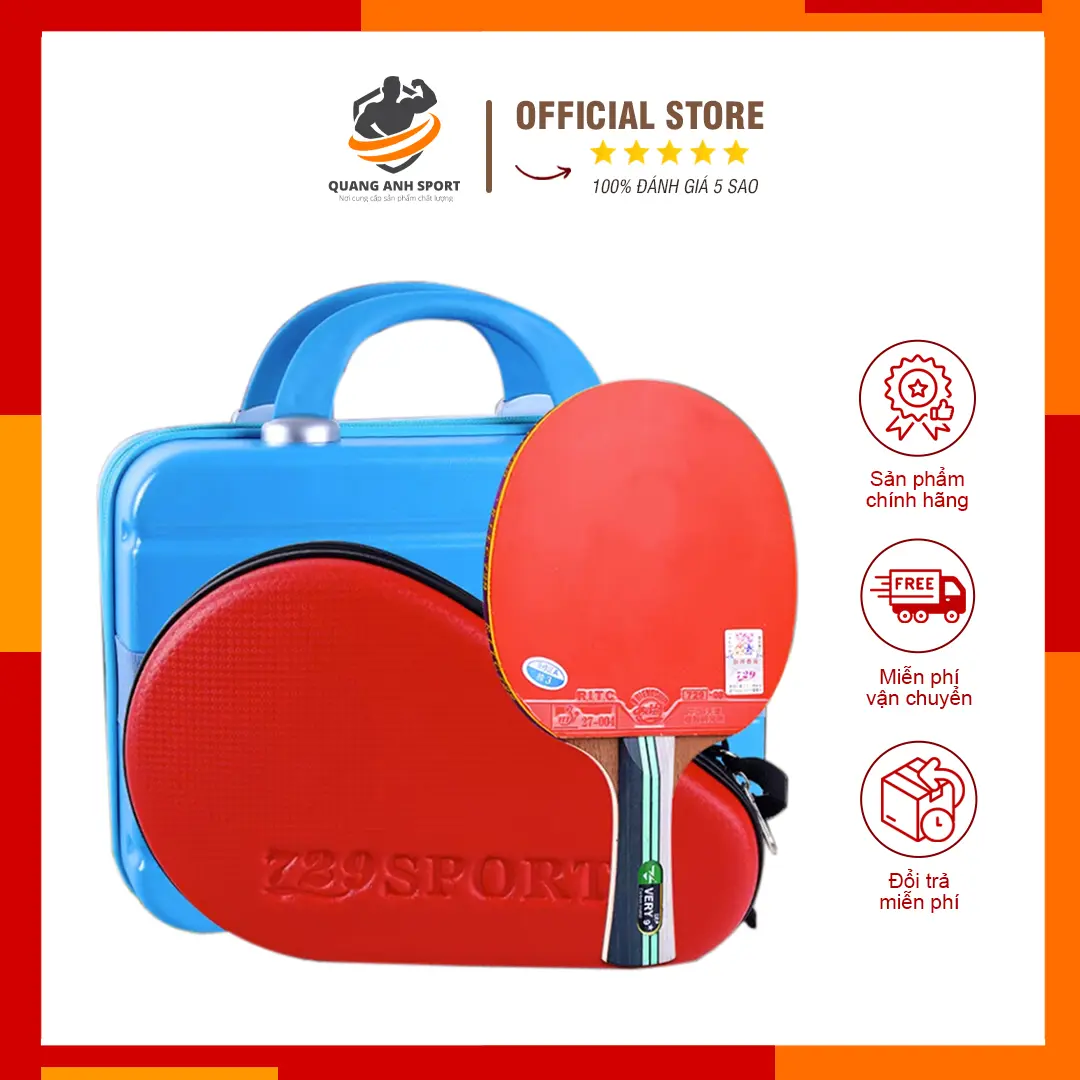 Vợt Bóng Bàn 729 Very 9 Sao (9 Star) Chuẩn Thi Đấu Kèm Bao Vợt + Vali Đựng