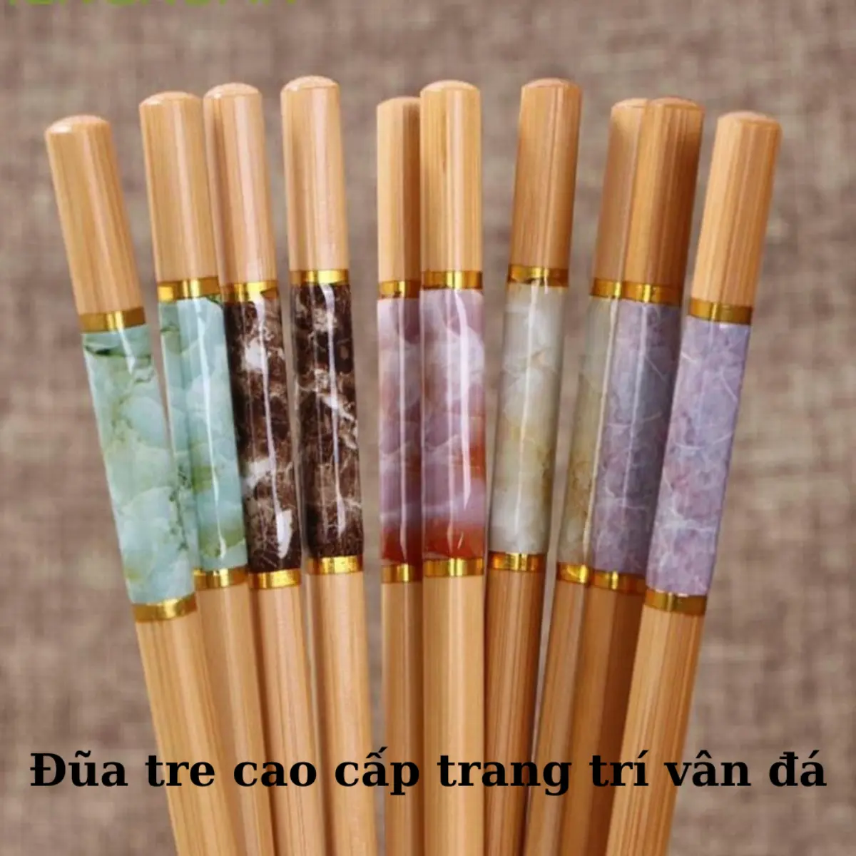 Đũa Tre Xuất Khẩu Nhật Vỉ 10 Đôi Đũa Vân Đá - Chế Tác Tinh Sảo - Bền Đẹp đũa  khử