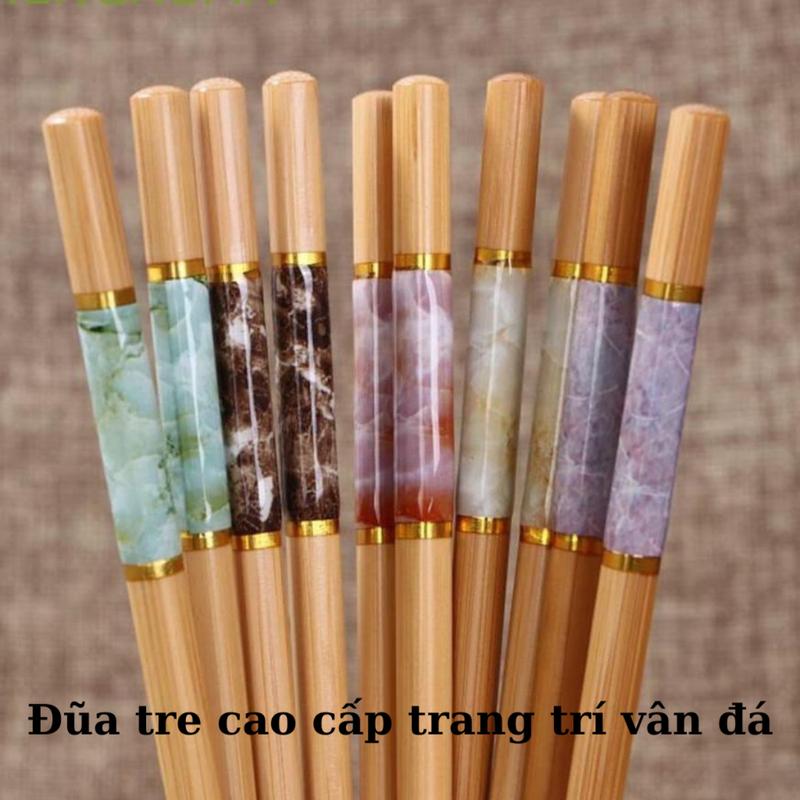 Đũa Tre Xuất Khẩu Nhật Vỉ 10 Đôi Đũa Vân Đá - Chế Tác Tinh Sảo - Bền Đẹp đũa  khử 1
