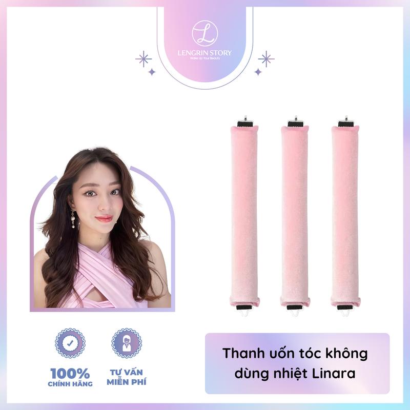 A39-Thanh uốn tóc lô uốn tóc không dùng nhiệt cao cấp Linara 1 hộp 3 lô Nữ Women