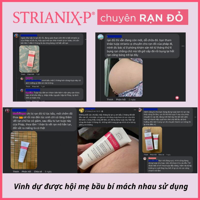 Kem rạn da STRIANIX-P 50g giúp làm mờ RẠN ĐỎ, hỗ trợ giảm ngứa do rạn (quà tặng 1 hộp 2 yếm sữa) 4