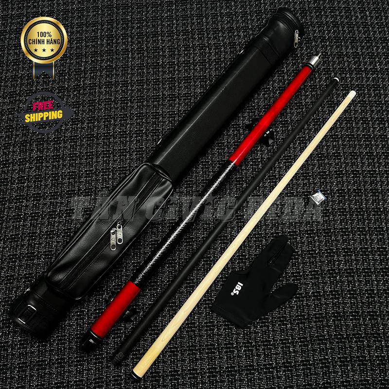 Cơ Bida Lỗ 2 Ngọn Full Carbon + Mộc - Magic Target Tặng bao 1*2 - gậy bida Sport Nam